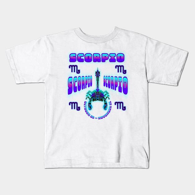 Scorpio 7a Fuchsia Kids T-Shirt by Boogie 72